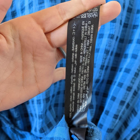 Zara Women's size L Large Double Breasted Plaid Wrap Mini Dress - Picture 7 of 8